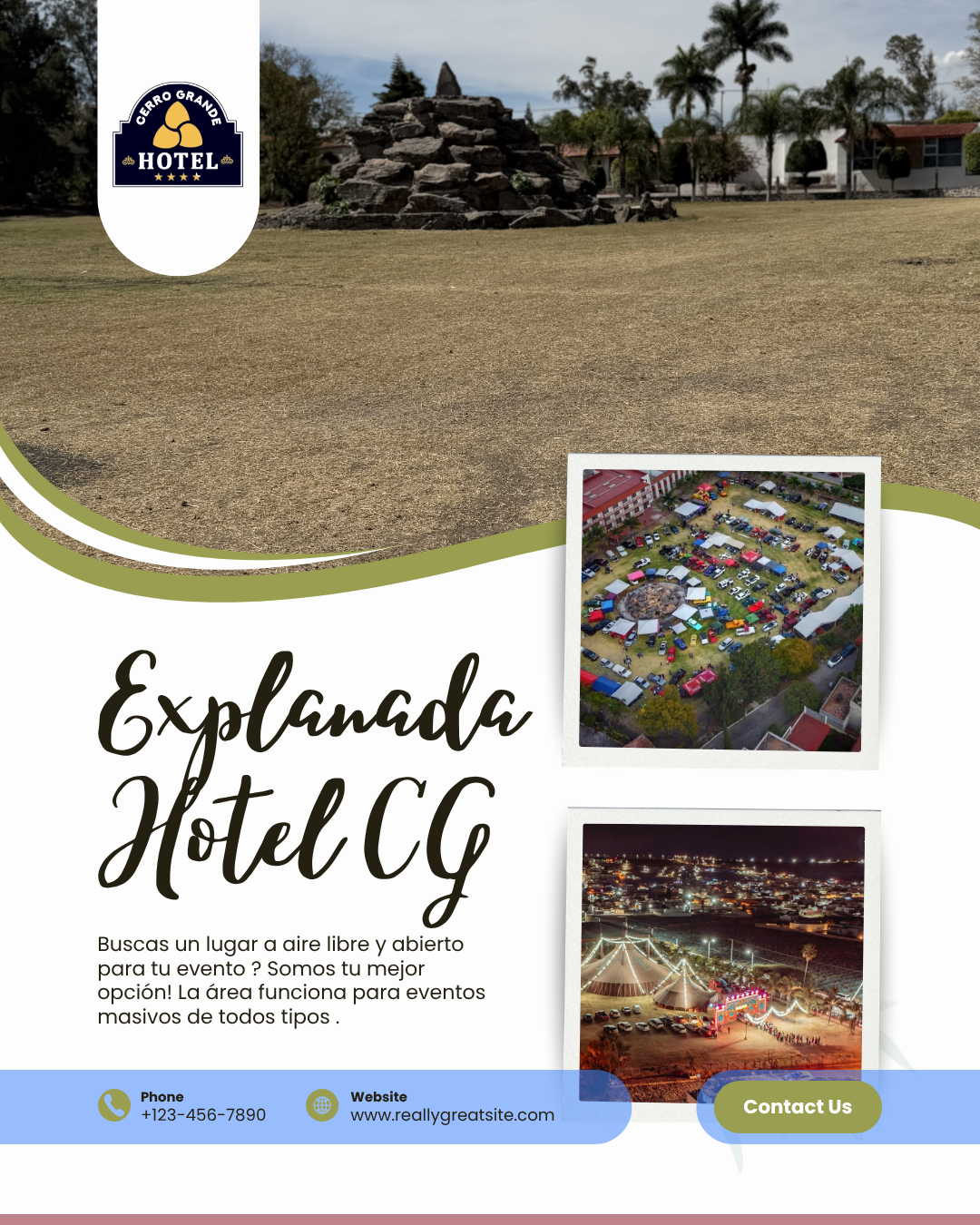 Información de explanada Hotel Cerro Grande